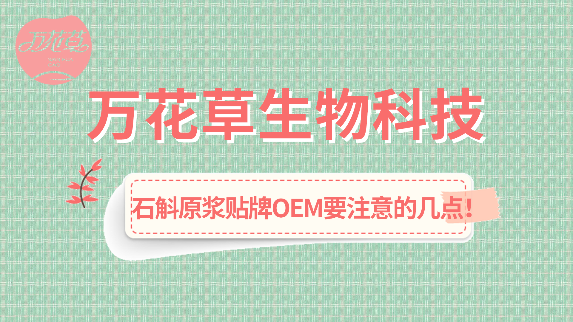 石斛原漿貼牌oem您需要注意哪幾點(diǎn)？